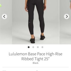 Black High-Rise Ribbed Tights